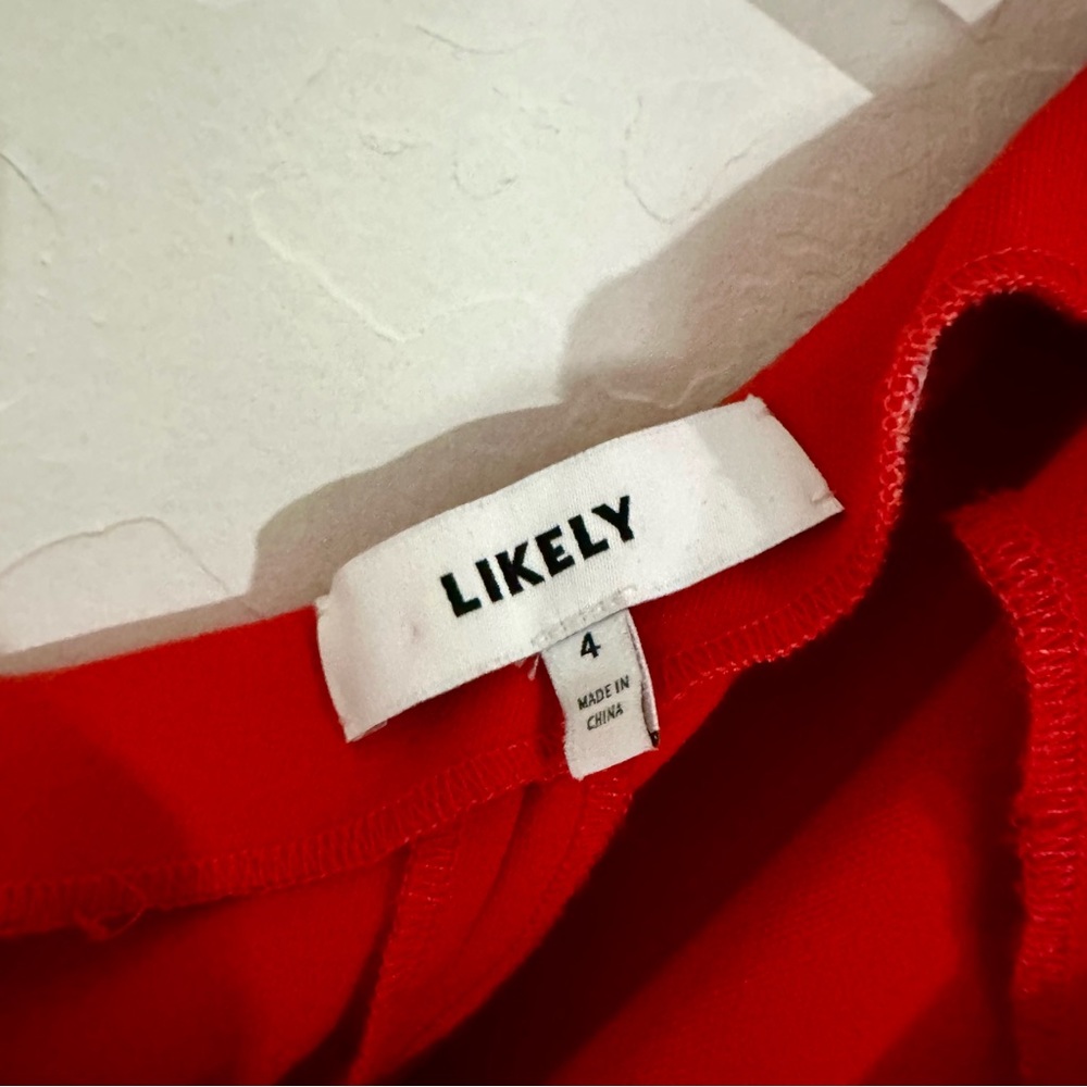 Likely One Shoulder Ruffle Dress Size 4 ❤️ - Picture 3 of 3